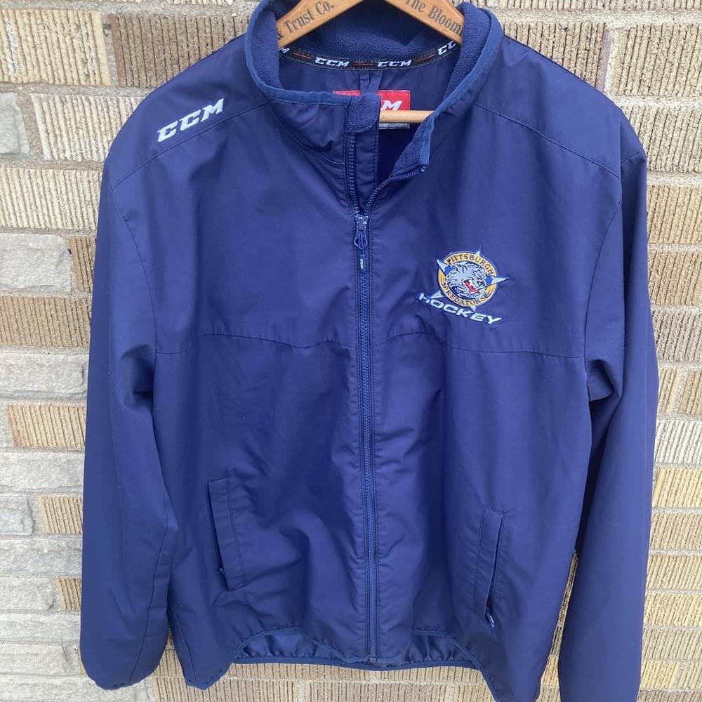Pittsburgh Predators CCM Men's Large‎ Jacket Tactical Cool Navy Blue Hockey Zip